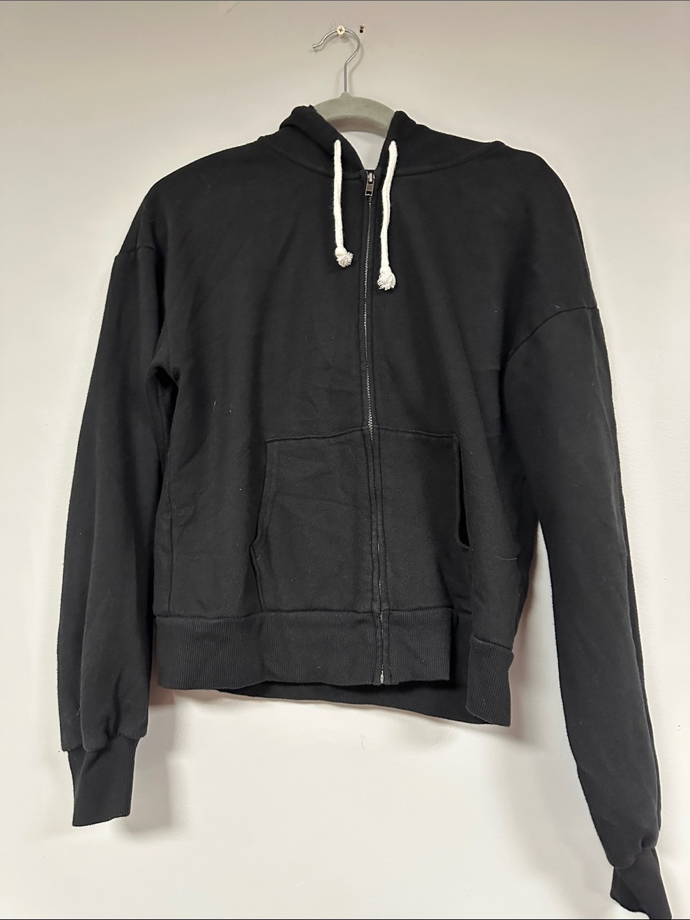 SO Girl's / Teens ? Tweens Cotton Blend Full-Zip Black Hoodie, L
